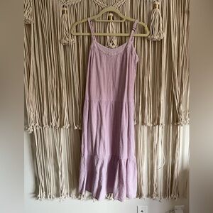 Long purple maxi dress